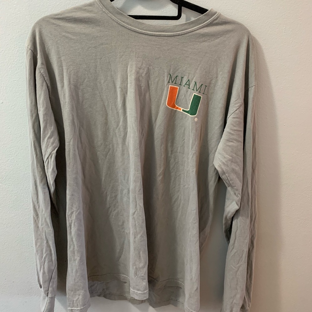 University of Miami Comfort Colors Long Sleeve Tee